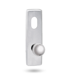 EXT SQ END PLATE - CYLINDER AND FIXED KNOB 20 SATIN CHROME