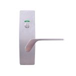 EXT SQ END PLATE - PRIVACY INDICATING EMERGENCY TURN WITH LEVER 41 LH SATIN CHROME