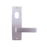 INT SQ END PLATE - CYLINDER AND LEVER 90 SATIN CHROME