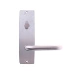INT SQ END PLATE - OVAL TURN AND LEVER 70 SATIN CHROME