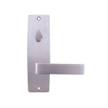 INT SQ END PLATE - OVAL TURN AND LEVER 90 SATIN CHROME