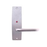 INT SQ END PLATE - LED INDICATOR AND LEVER 70 SATIN CHROME