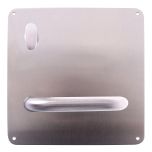 INT PLATE w/ OVAL T/KNOB NATURAL ANODISED ALUMINIUM