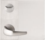 DETENTION PLATE CONCEALED FIX - STD TURN WITH LEVER 23 LH STAINLESS STEEL