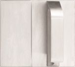 DETENTION PLATE CONCEALED FIX - PULL HANDLE ONLY LH STAINLESS STEEL