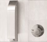 DETENTION PLATE CONCEALED FIX - PULL HANDLE AND KNOB 22 RH STAINLESS STEEL