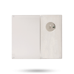 DETENTION PLATE VISIBLE FIX - PRIV IND EMERG TURN RH ONLY STAINLESS STEEL