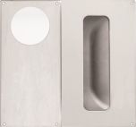 DETENTION PLATE VISIBLE FIX - CYLINDER WITH FLUSH PULL LH STAINLESS STEEL