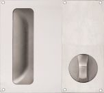 DETENTION PLATE VISIBLE FIX - FLUSH PULL AND KNOB 21 RH STAINLESS STEEL