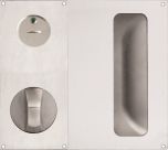 DETENTION PLATE VISIBLE FIX - PRIV IND EMERG WITH KNOB 21 LH STAINLESS STEEL
