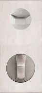 DETENTION PLATE NARROW CONCEALED FIX - STD TURN WITH LEVER 21 LH STAINLESS STEEL