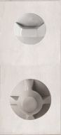 DETENTION PLATE NARROW CONCEALED FIX - STD TURN WITH LEVER 22 LH STAINLESS STEEL
