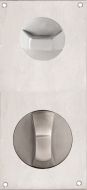DETENTION PLATE NARROW VISIBLE FIX - STD TURN WITH LEVER 21 LH STAINLESS STEEL