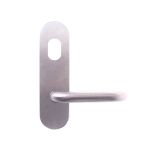 2801 ROUND END PLATE WITH CYLINDER HOLE & 70 LEVER SATIN CHROME