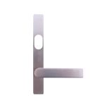 EXT SQ END PLATE - CYLINDER AND LEVER 59 SATIN CHROME