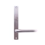 INT SQ END PLATE - STD OVAL TURN AND LEVER 70 SATIN CHROME