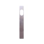 EXT SQ END PLATE - CYLINDER ONLY SATIN CHROME
