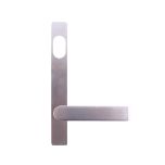 EXT SQ END PLATE - CYLINDER AND LEVER 59 SATIN CHROME