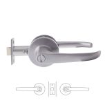 KNL - PRIVACY SET - 70mm BACKSET SATIN CHROME