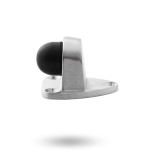 DOOR STOP FLOOR MOUNTED TRIANGULAR SATIN CHROME
