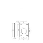 TWIN KEY FIXING PLATE - VERTICAL