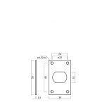 TWIN KEY FIXING PLATE - HOROIZONTAL