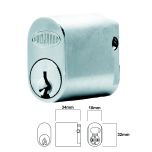 570 OVAL CYLINDER WITH HOLDBACK - RH BRIGHT CHROME