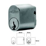 570 OVAL CYLINDER WITH HOLDBACK - LH SATIN CHROME