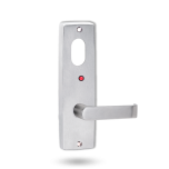 INT SQ END PLATE - CYLINDER WITH LED INDICATOR AND LEVER 59 SATIN CHROME