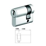 EURO CYLINDER FIXED CAM 5PIN HALF KEY 10/31 SATIN CHROME