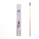 FLUSH BOLT-STD-SURFACE MT-NYLON TIP 12.1mm BRIGHT CHROME