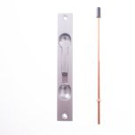 FLUSH BOLT-STD-SURFACE MT-NYLON TIP 12.1mm SATIN CHROME