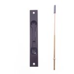 FLUSH BOLT-STD-SURFACE MT-NYLON 'D' TIP BLACK