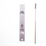 FLUSH BOLT-STD-SURFACE MT-NYLON 'D' TIP SATIN CHROME