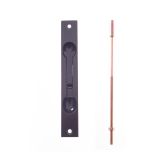 FLUSH BOLT-STD-SURFACE MT-STEEL TIP 12.5mm BLACK