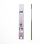 FLUSH BOLT-STD-SURFACE MT-STEEL TIP 12.5mm SATIN CHROME