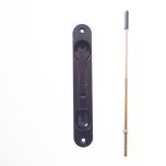 FLUSH BOLT-RECESS MT-NYLON 'D' TIP BLACK