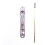 FLUSH BOLT-RECESS MT-NYLON 'D' TIP SATIN CHROME