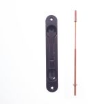FLUSH BOLT-RECESS MT STEEL TIP 12.5mm BLACK