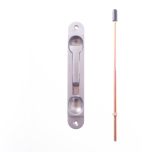 FLUSH BOLT-RECESS MT-NYLON TIP 12.5mm SATIN CHROME