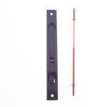 FLUSH BOLT-NARROW-SURFACE MT-STEEL TIP 12.5mm BLACK