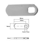 ABLOY STRAIGHT CAM A=26MM B=18MM