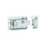 RIMLOCK NIGHTLATCH WITH SNIB - DISPLAY BRIGHT CHROME