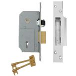 5 LEVER MORTICE SASHLOCK SATIN CHROME
