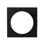 VELOCITY SMALL ROSE SQUARE TRIM ESCUTCHEON MBK - 1 PAIR ELECTRO BLACK ACE