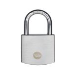YALE PADLOCK BRASS 40MM - CHROME FINISH